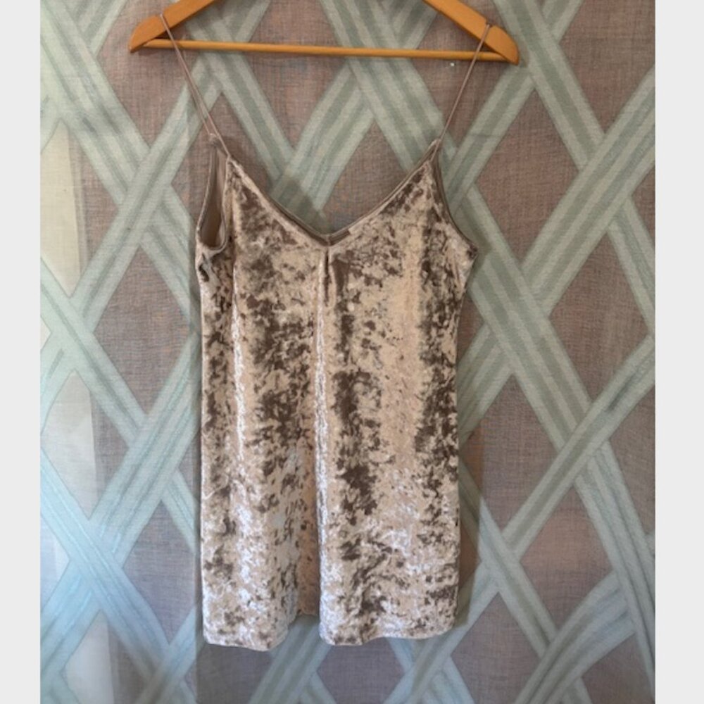 Silver/ Grey Velvet Mini Dress- Stretchy